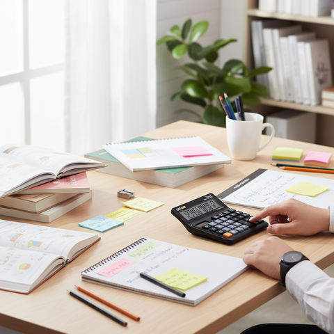 Deli EM01120 Desktop Calculator 12-Digit LCD Display - Office & School Calculator UAE