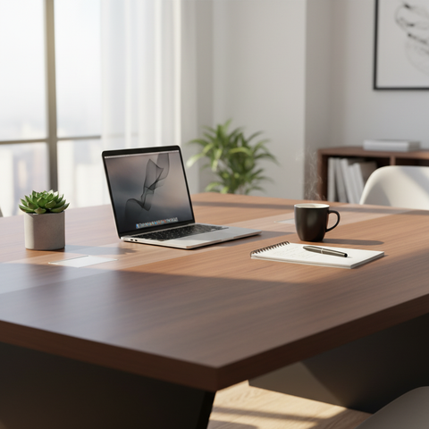 Meeting Table 2.4m Coffee+Grey | Premium Office Furniture UAE