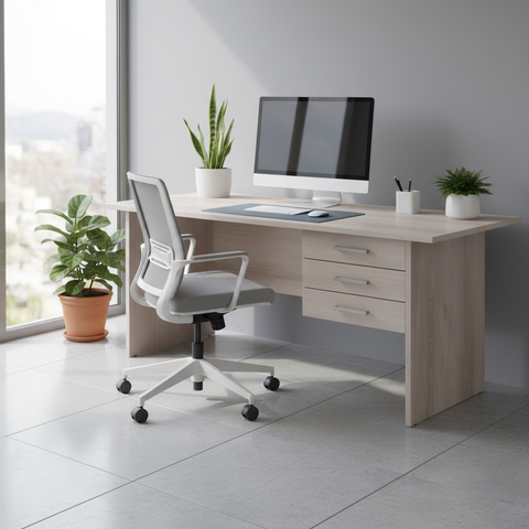 Premium Mahogany Office Desk 120x60x75cm | UAE-Wide Delivery