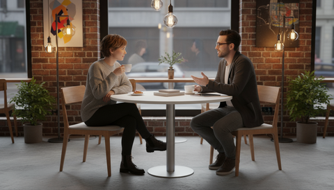 INFINI HOMES Round Table UAE - Model RT-MT-120-WT White 120x75cm Chrome Legs Dubai Abu Dhabi Sharjah