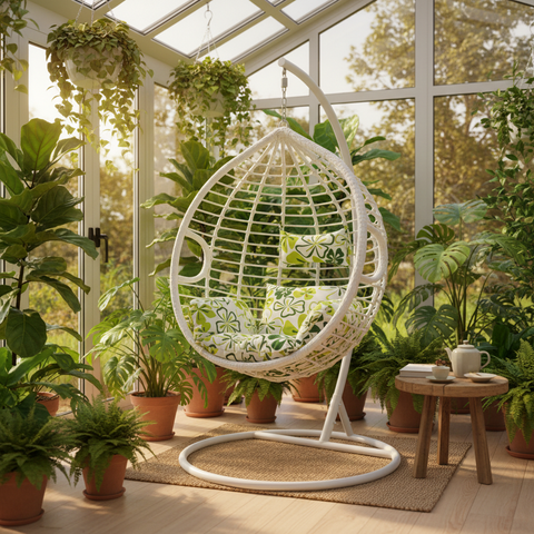 White Swing Chair | Premium Outdoor Seating UAE | IH 2006