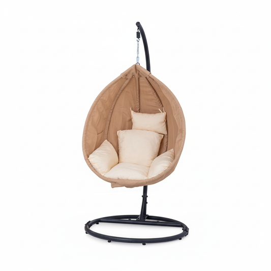 Swing Chair UAE | Premium Beige Outdoor Swing Chair for Home & Office
