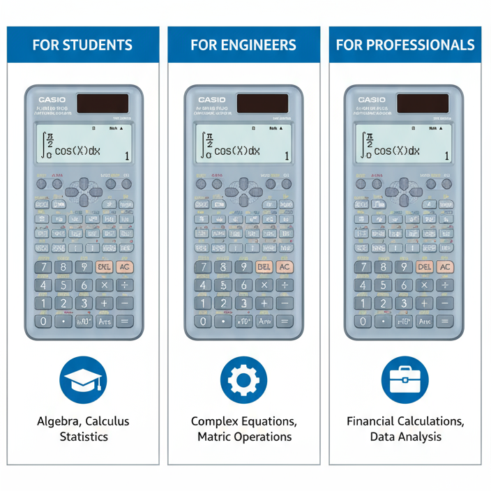 Casio FX-991ES Plus Scientific Calculator - 417 Functions | Non-Programmable Calculator UAE