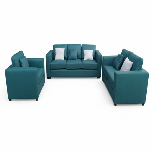 Green Fabric Sofa Set 3+2+1 | IH CS1016 | INFINI HOMES UAE