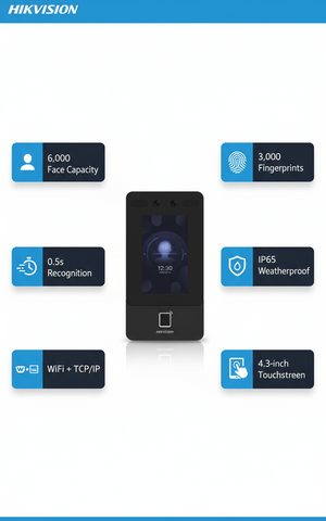 Hikvision DS-K1T342MFWX Face Recognition Access Control Terminal - Fingerprint & Card Reader
