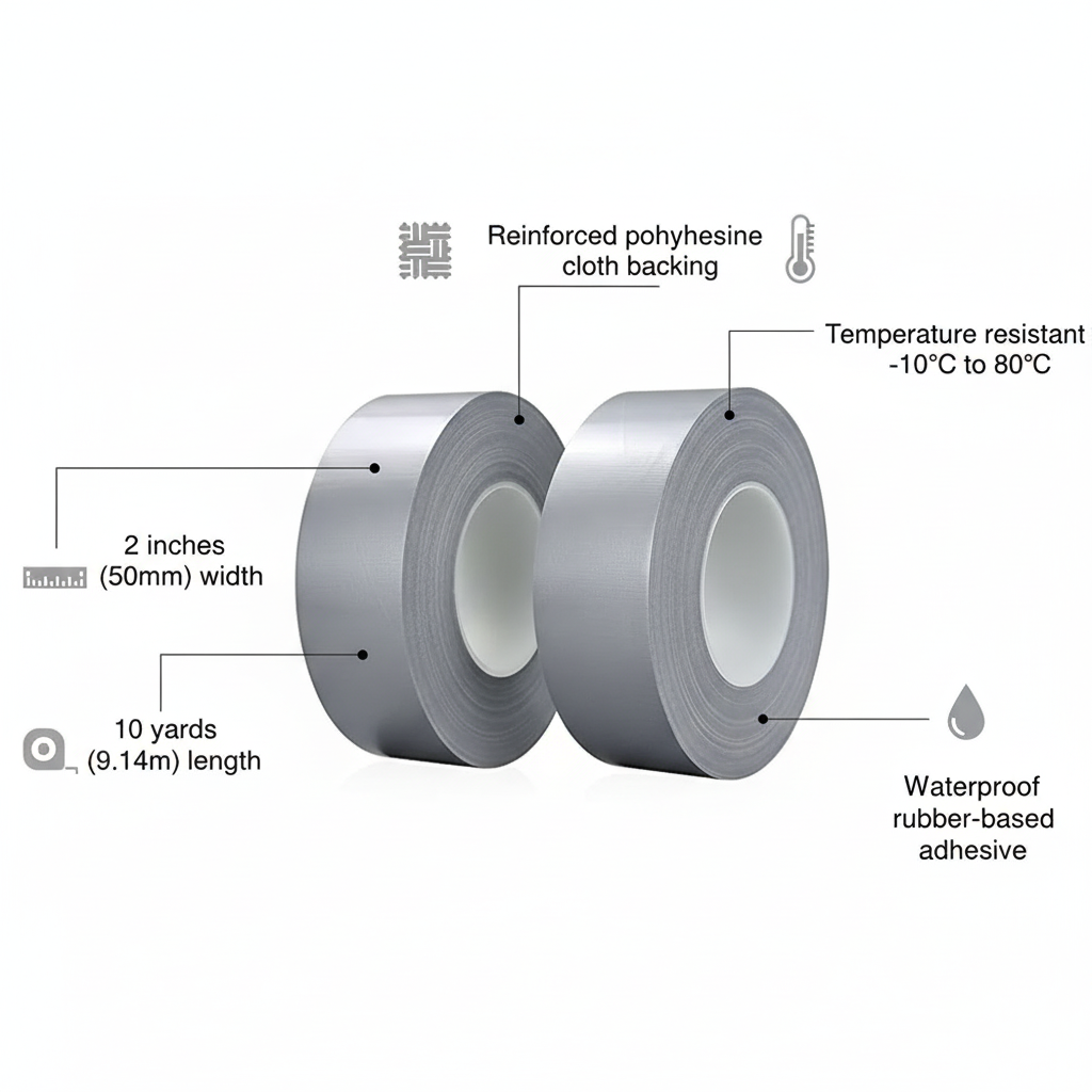 Duct Tape 10 Yard x 2 Inch - Heavy Duty Waterproof Tape UAE