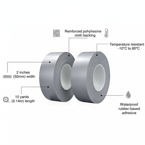 Duct Tape 10 Yard x 2 Inch - Heavy Duty Waterproof Tape UAE