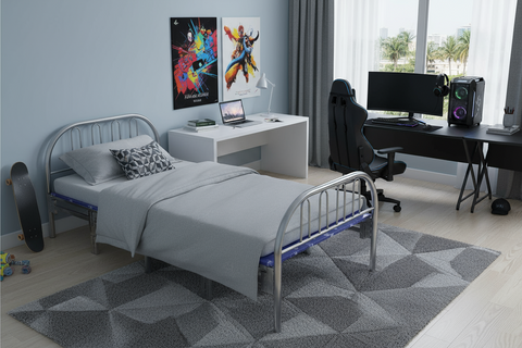 INFINI HOMES Folding Bed without Mattress 90x190 cm - Blue