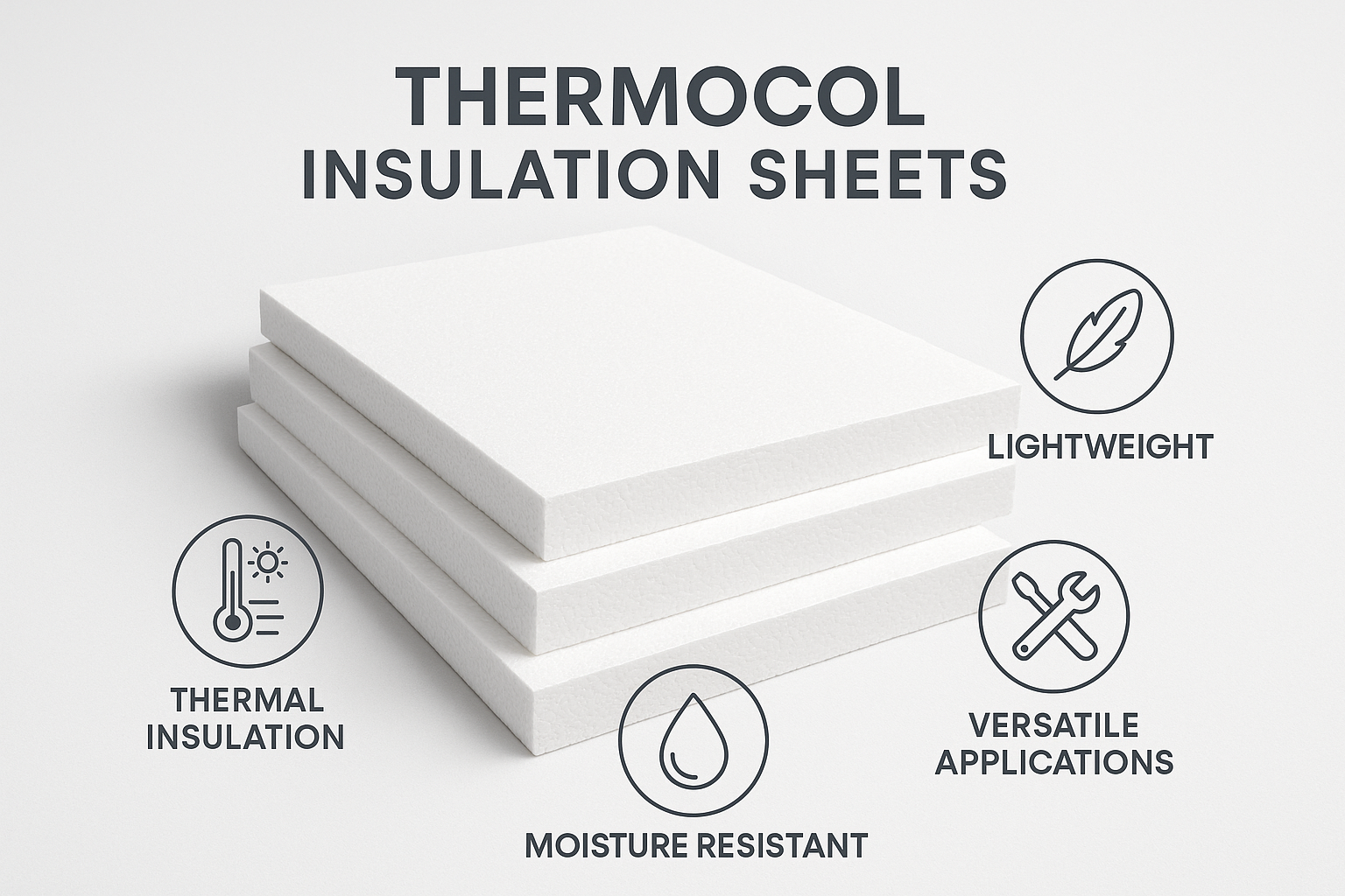 Thermocol Sheets UAE - 5 PCS Polystyrene Insulation Foam Boards Dubai Abu Dhabi