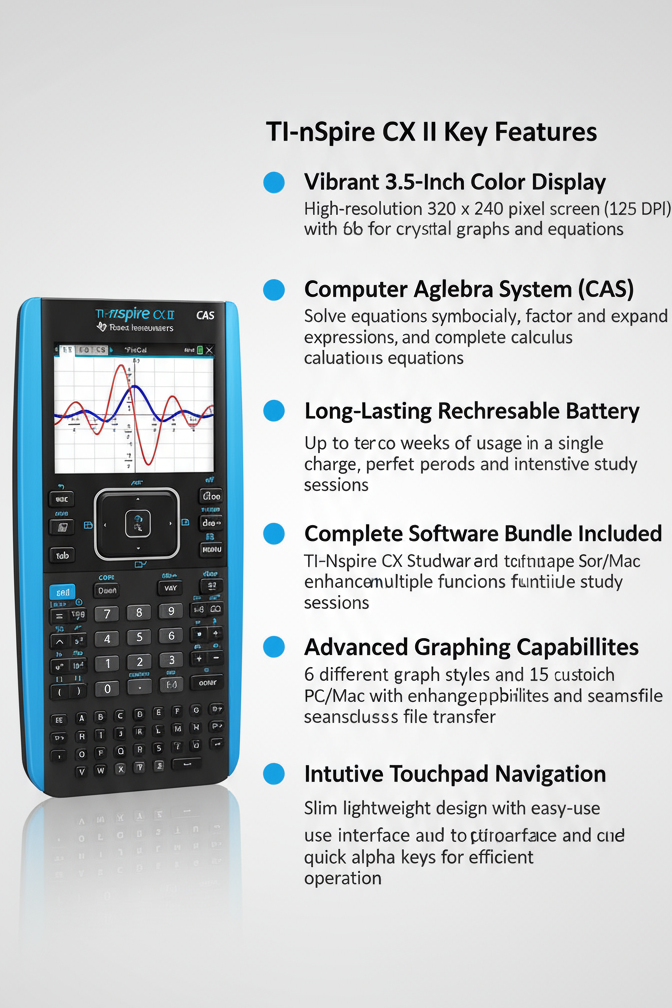 TI-Nspire CX II CAS Graphing Calculator - Color Display | UAE Stock