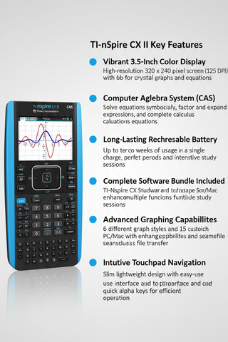 TI-Nspire CX II CAS Graphing Calculator - Color Display | UAE Stock
