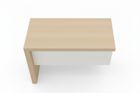 INFINI HOMES Executive Side Extension Table UAE - Model KN0ST-EXT0BX Light Oak White 80x40cm Dubai Abu Dhabi Sharjah