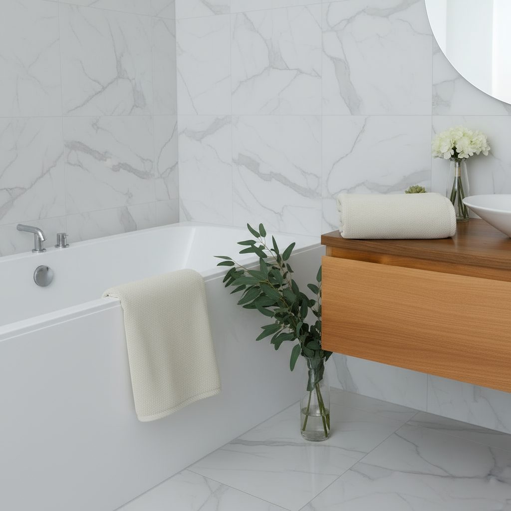 Premium White Hand Towel UAE - Iris 600 GSM Cotton 50x80cm Dubai Abu Dhabi