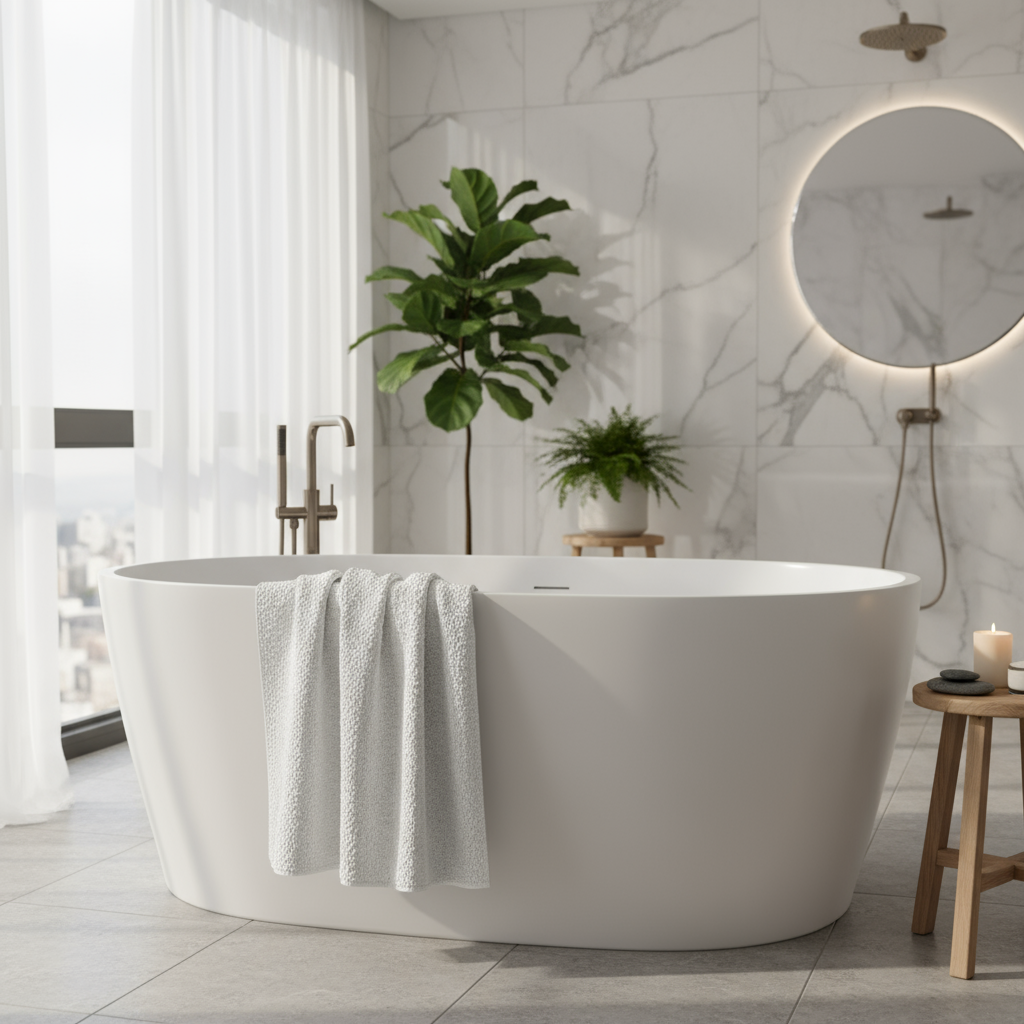 Premium White Hand Towel UAE - Iris 600 GSM Cotton 50x80cm Dubai Abu Dhabi