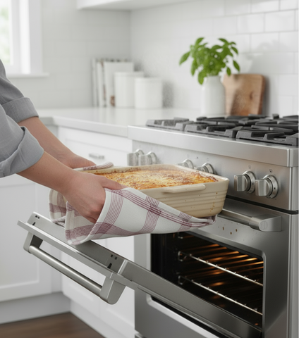 Premium Tea Towels UAE | Pink Blue Multi Checks Kitchen Towels Dubai Abu Dhabi | INFINI HOMES