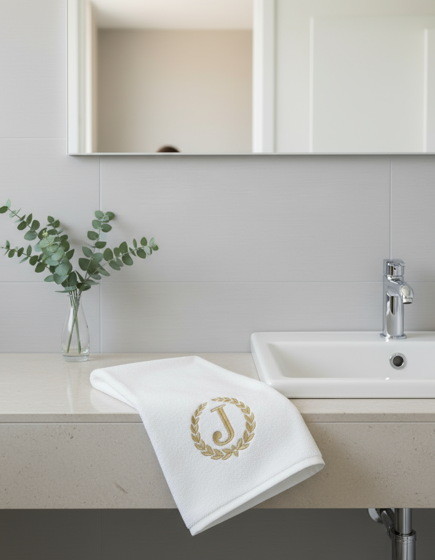 Monogrammed Bath Towel UAE - Personalized Cotton 70x140cm Dubai Abu Dhabi Custom