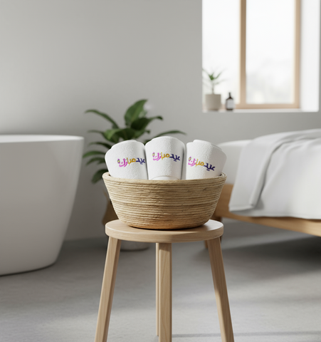 Premium Eid Mubarak Face Towel Set UAE Dubai - 600 GSM Islamic Embroidered Gift