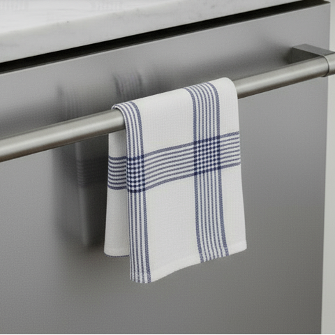 Pink Blue Kitchen Linens UAE Set of 6 | Multi Checks Tea Towels 50x70cm Dubai Abu Dhabi | INFINI HOMES