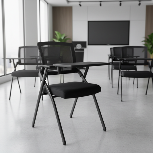 Black Foldable Study & Training Chair | IH-076 | INFINI HOMES UAE
