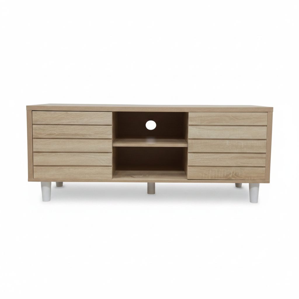 TV Stand 120×40×55 cm | Light Oak | IH TV299-1.2 | INFINI HOMES UAE