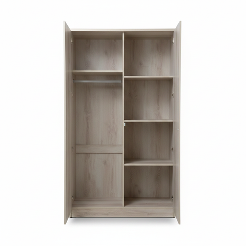 INFINI HOMES IH 922 Two Door Wardrobe open interior view showing storage layout – Wooden Wardrobe UAE