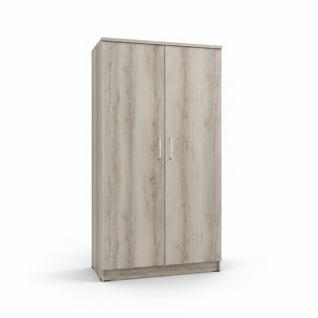 INFINI HOMES IH 922 Two Door Wardrobe Maple finish – Studio white background product shot – Buy Wardrobe UAE