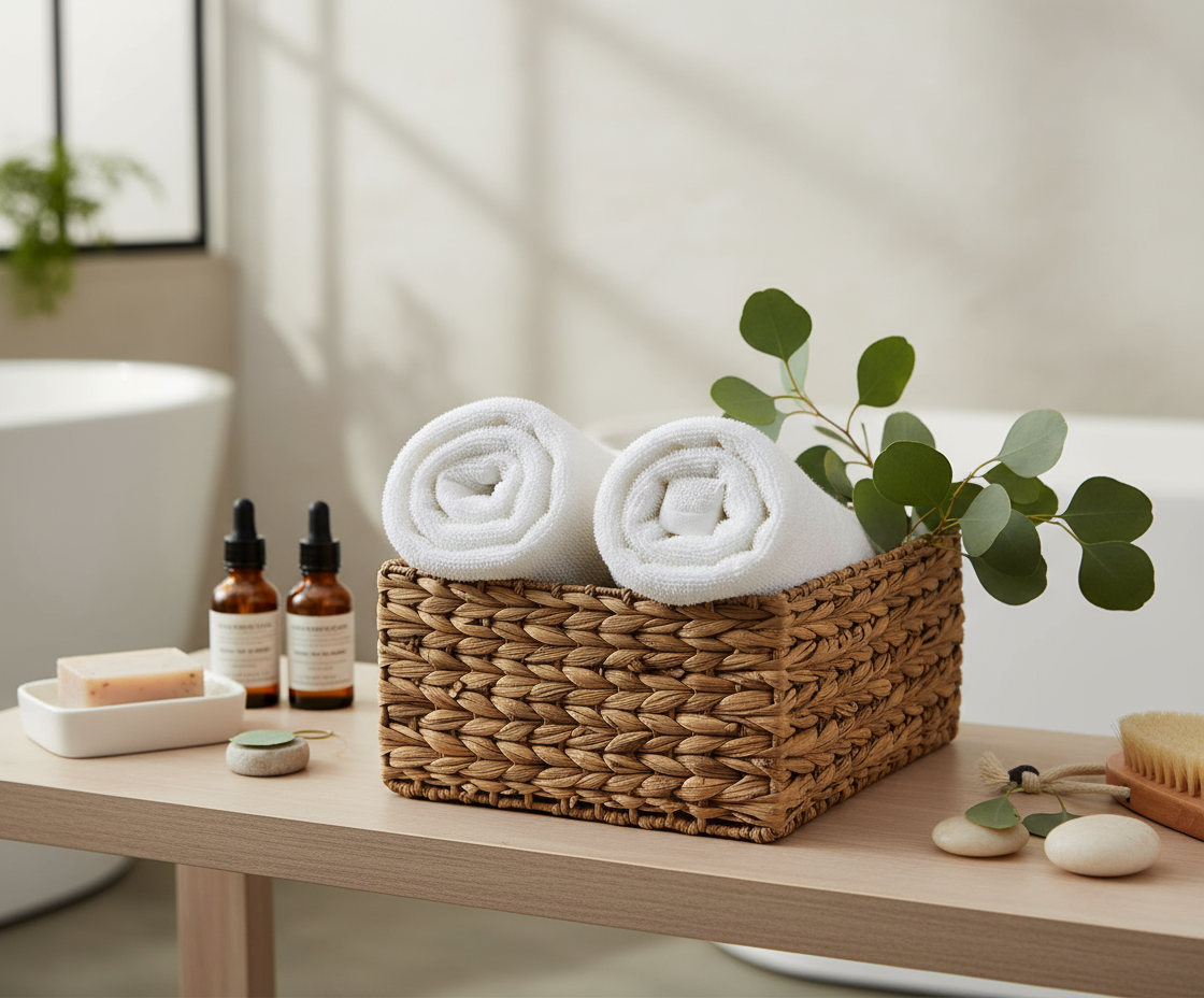 Premium Iris White Hand Towel Set UAE | 550 GSM Cotton Hotel Quality Dubai Abu Dhabi