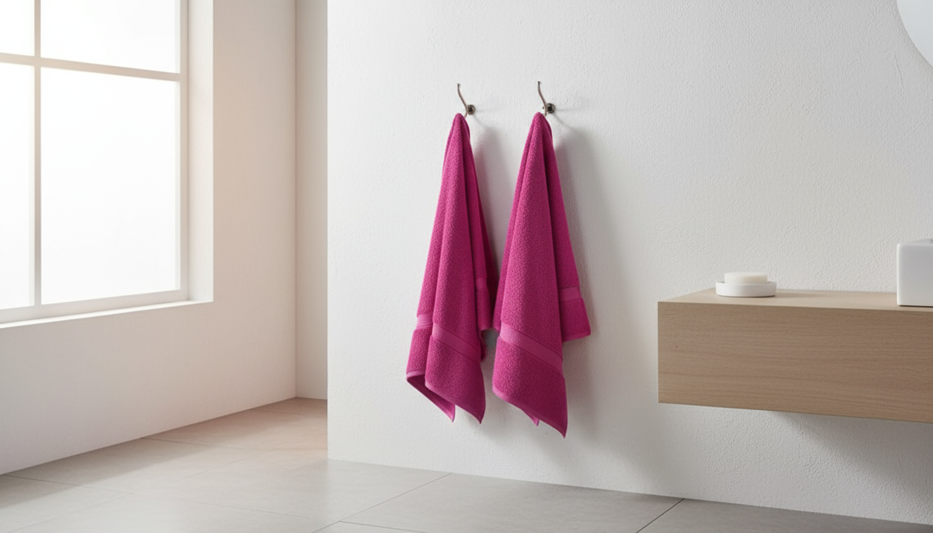 Premium Fuchsia Pink Bath Towel Set UAE | 500 GSM Cotton 70x140cm Dubai