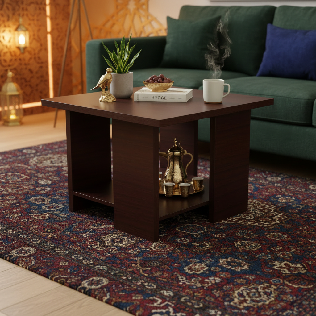 Coffee Table IH 4060 | Mahogany 60×60×45 cm – INFINI HOMES UAE