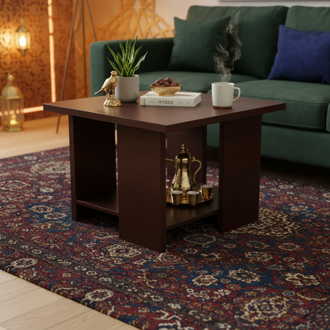 Coffee Table IH 4060 | Mahogany 60×60×45 cm – INFINI HOMES UAE