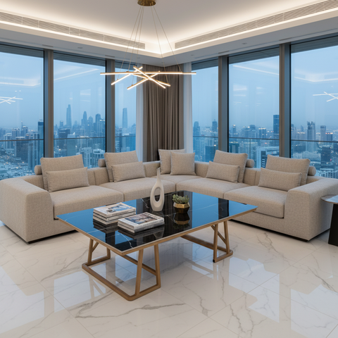 Coffee Table IH 7901-BK | Modern Black Coffee Table Dubai UAE