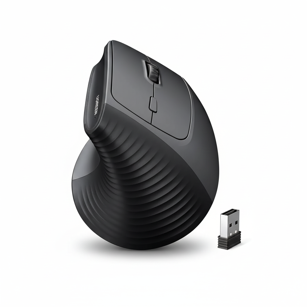 Wireless Vertical Ergonomic Mouse 57° – 2.4G USB, 4-Level DPI, Noiseless Click | UAE Stock – Dubai, Abu Dhabi, Sharjah, Ajman, Fujairah, Ras Al Khaimah & Umm Al Quwain
