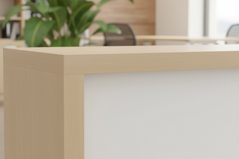 INFINI HOMES Executive Side Extension Table UAE - Model KN0ST-EXT0BX Light Oak White 80x40cm Dubai Abu Dhabi Sharjah