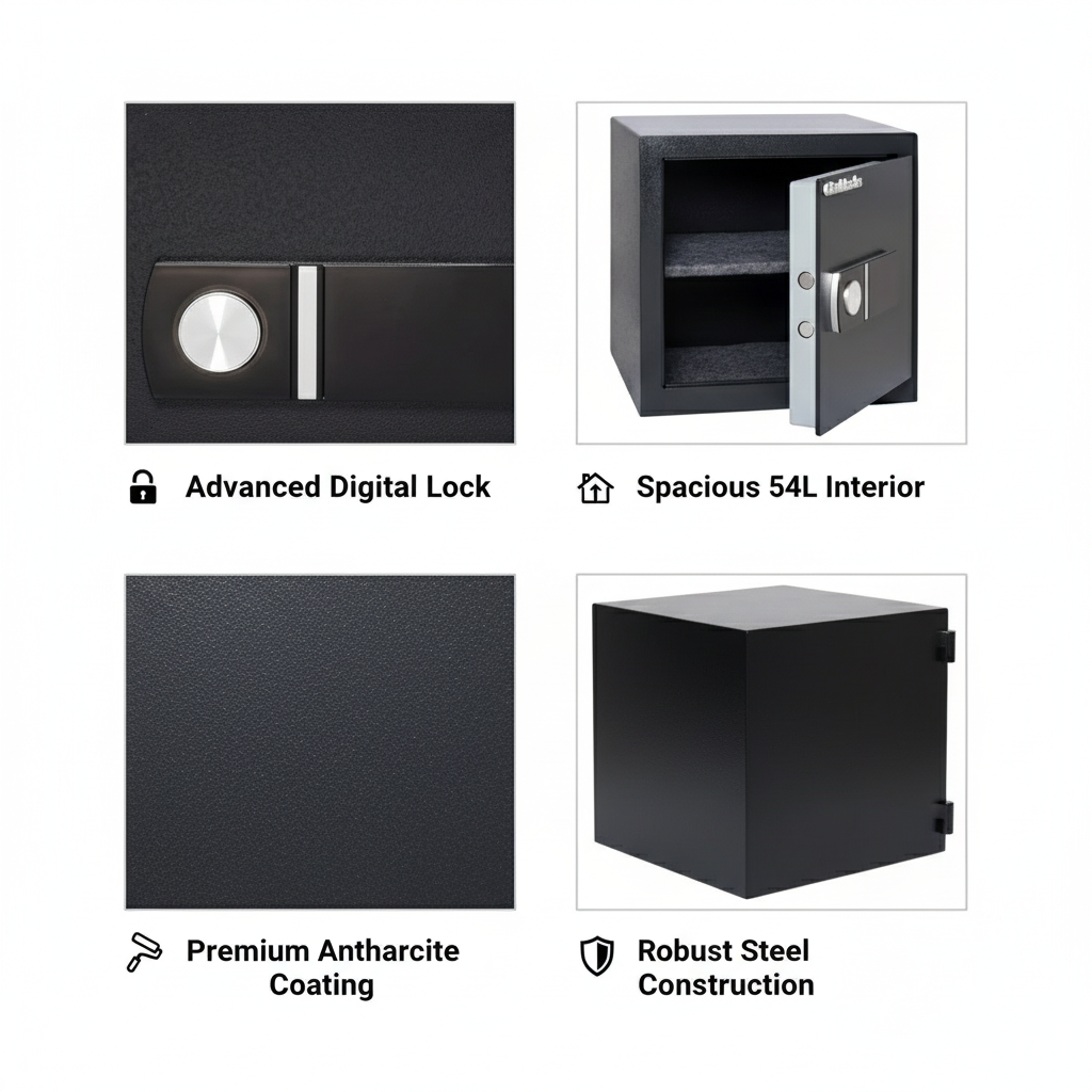 Chubbsafes HOMESTAR M-55 Digital Safe – 54L Capacity, Anthracite Finish