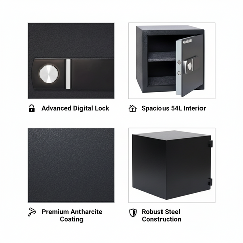Chubbsafes HOMESTAR M-55 Digital Safe – 54L Capacity, Anthracite Finish
