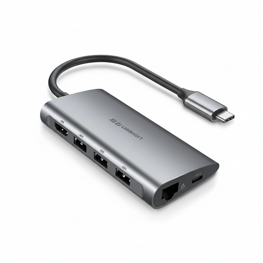 UGREEN CM121 USB-C Hub 7-in-1 Multiport Adapter UAE | 3×USB 3.0 HDMI RJ45 TF SD 4K PD 5Gbps | Dubai Abu Dhabi Sharjah Ajman Fujairah Ras Al Khaimah Umm Al Quwain
