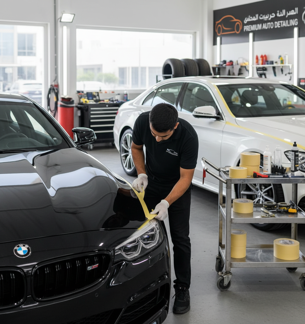 Automotive Masking Tape 2 Inch x 15 Yards - Professional Grade Paint Tape for Car Painting & Detailing UAE