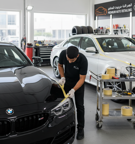 Automotive Masking Tape 2 Inch x 15 Yards - Professional Grade Paint Tape for Car Painting & Detailing UAE