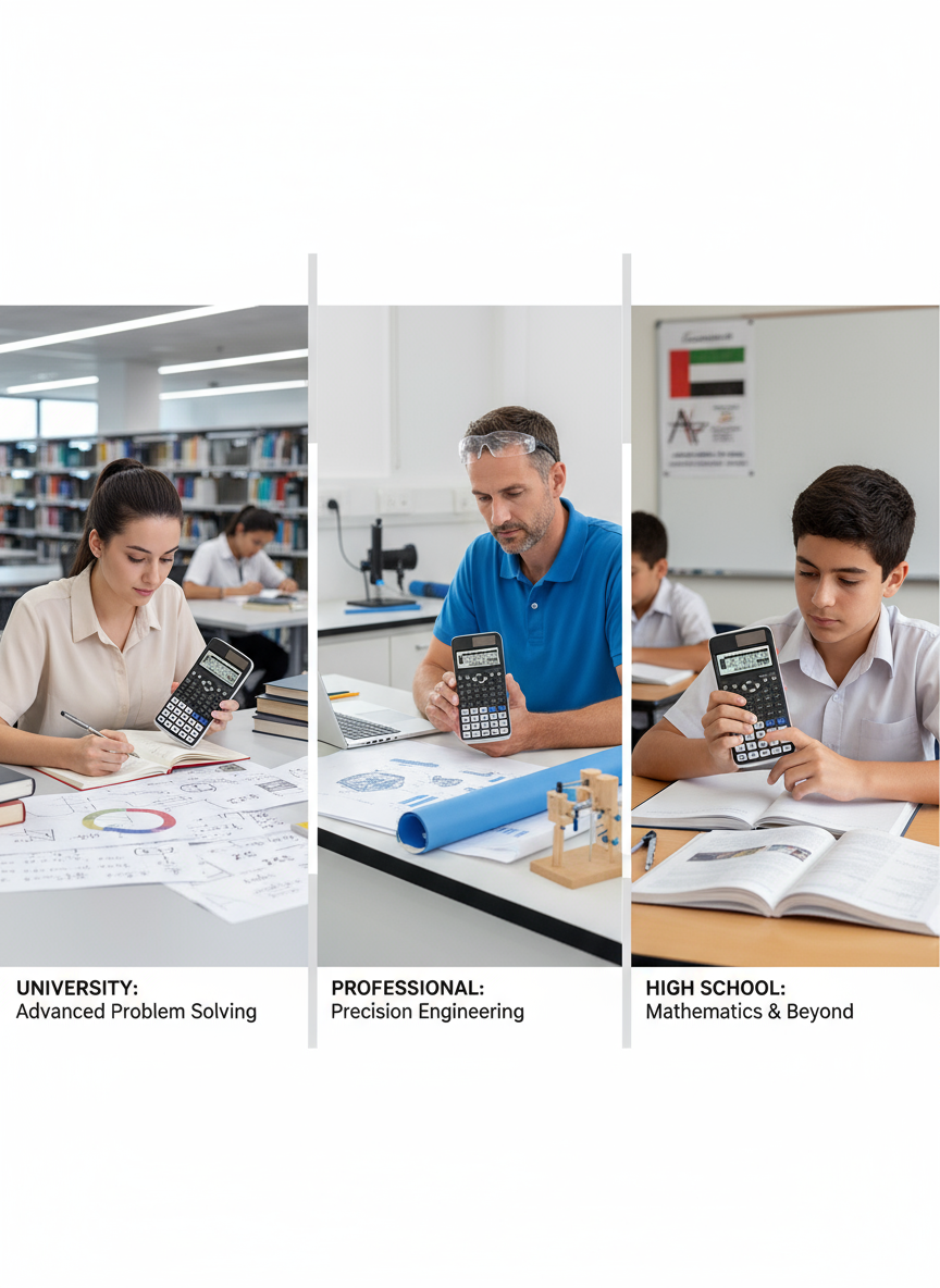 Scientific Calculator 552 Functions - Black | Student & Professional Calculator UAE