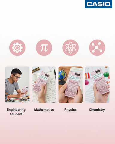 Casio FX-991ES PLUS Scientific Calculator Pink - UAE Edition | Engineering & Student Calculator
