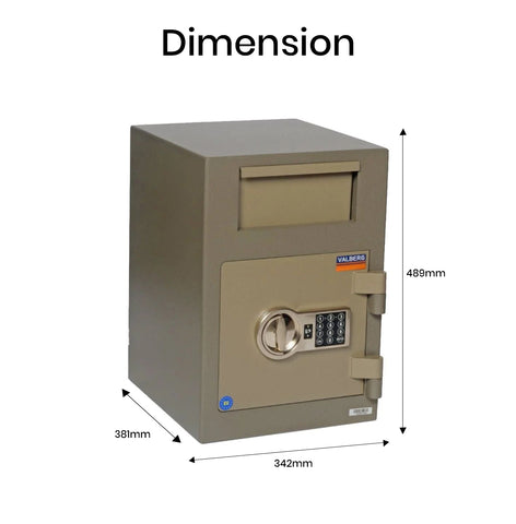 Valberg ASD-19 EL Deposit Safe – Green, Digital Lock System