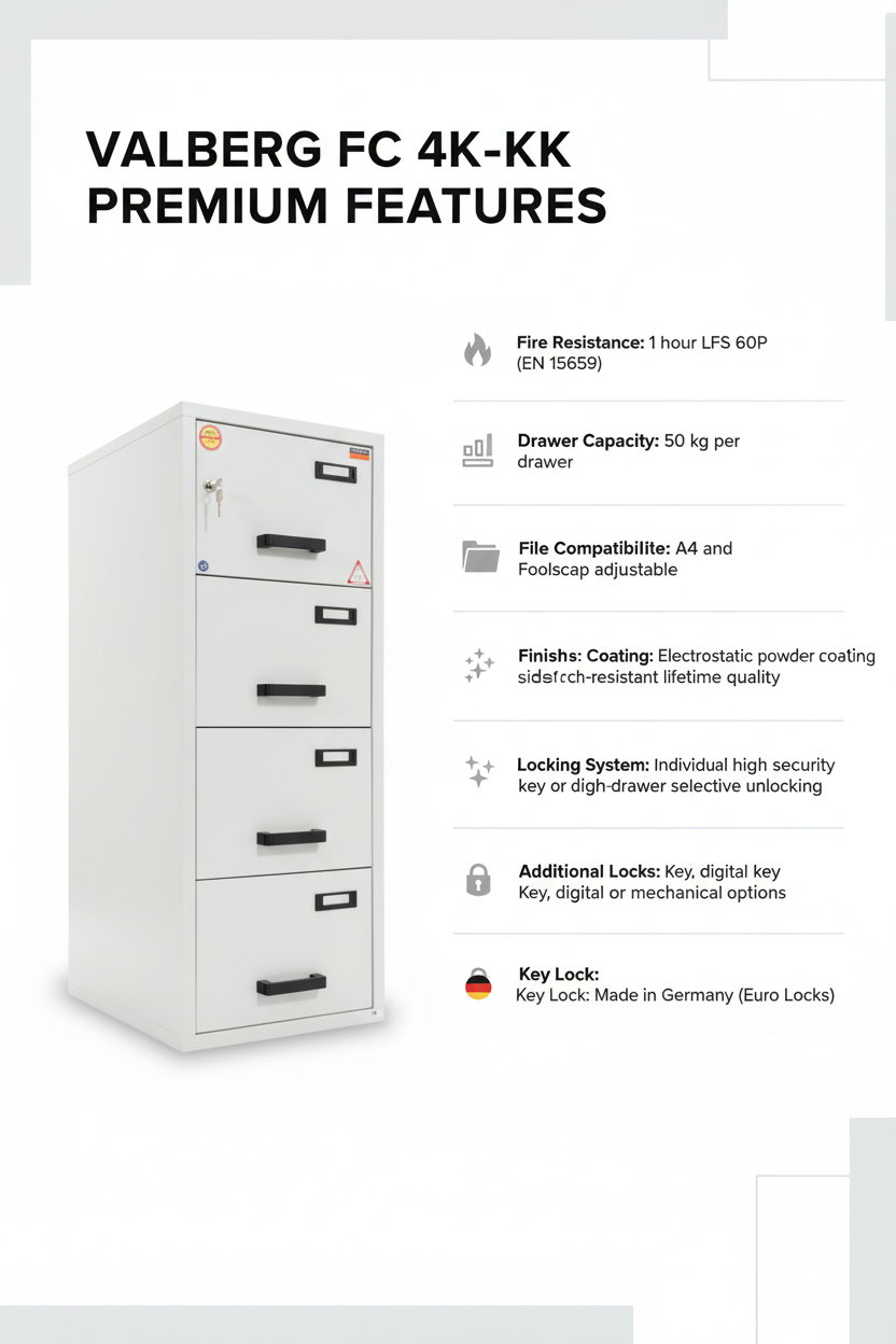 Valberg FC 4K-KK Fire Resistant Safe UAE - Premium Security Storage Dubai
