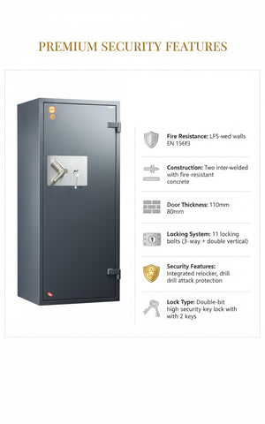 Valberg Garant 165KL Extra Large Fire & Anti-Theft High Security Safe Dubai UAE