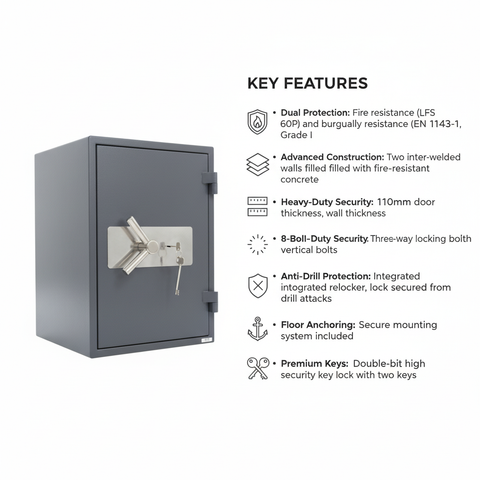 Valberg Garant 67KL Fire & Anti-Theft High Security Safe Dubai UAE