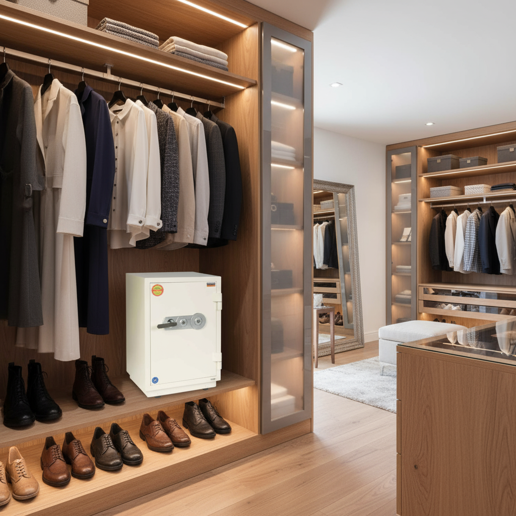 Fire Resistant Safe UAE | Valberg FRS-67 KL White Fireproof Safe Dubai | Dual Key Lock