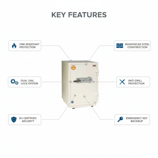 Fire Resistant Safe UAE | Valberg FRS-66 KL Fireproof Safe Dubai | 60 Min Fire Protection