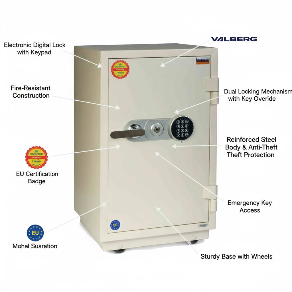 Fire Resistant Safe UAE | Valberg FRS-67 EL Digital Lock | Home & Office Security Dubai