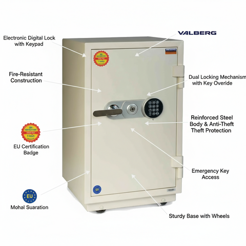 Fire Resistant Safe UAE | Valberg FRS-67 EL Digital Lock | Home & Office Security Dubai