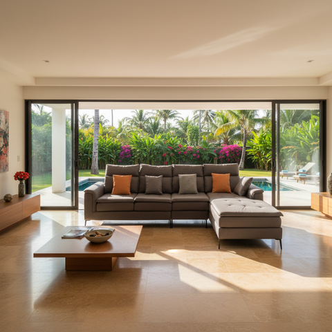 Corner Sofa IH CS-1150 | Grey L-Shape Sectional Sofa – INFINI HOMES UAE