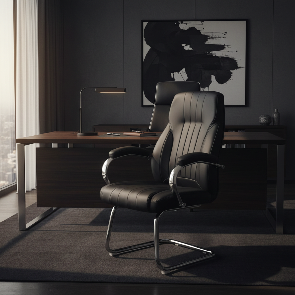 IH 923V PU Visitor Chair | Office Guest Seating UAE